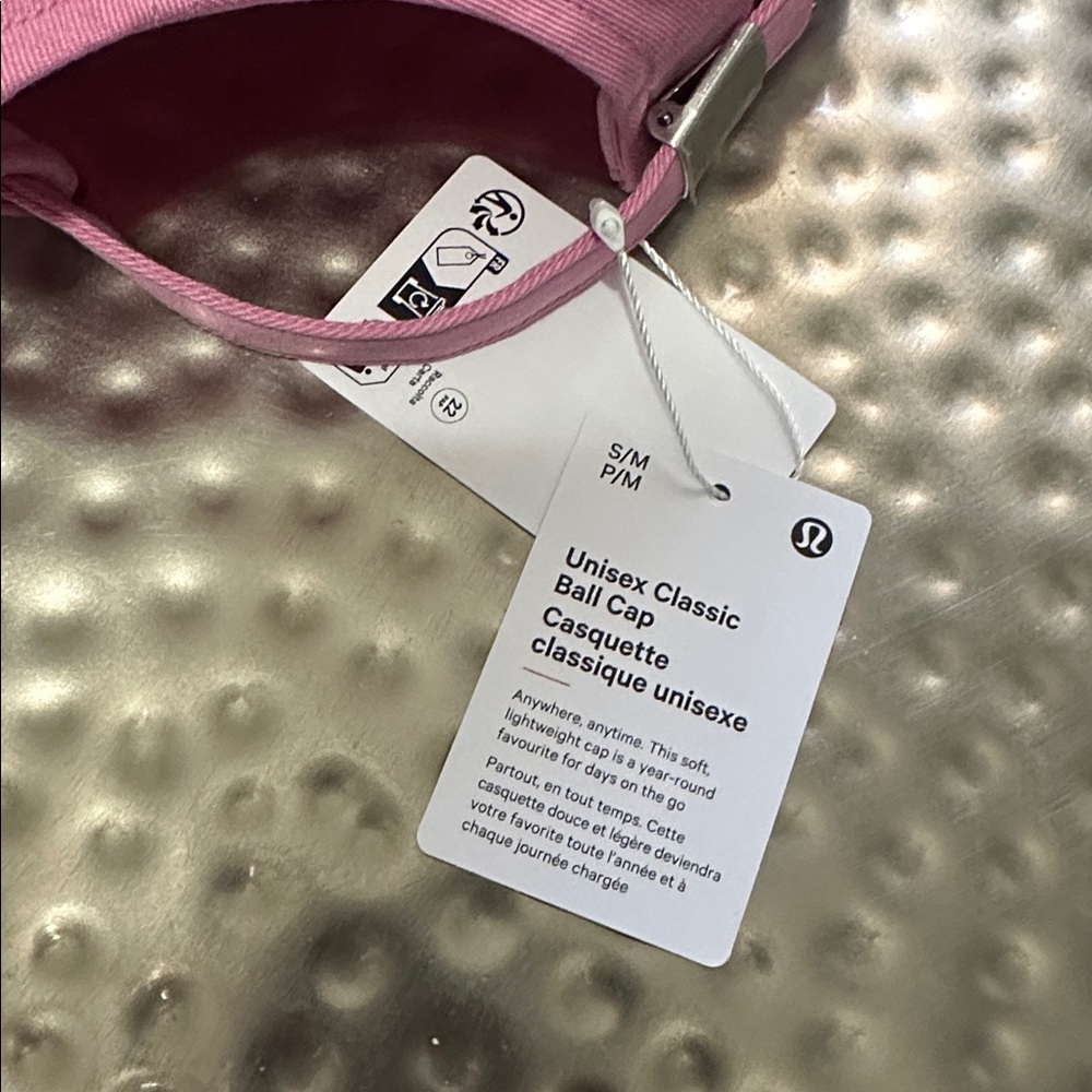 NWT Lululemon Classic Ball Cap *Wordmark Pink frost blissful pink unisex - Picture 5 of 8